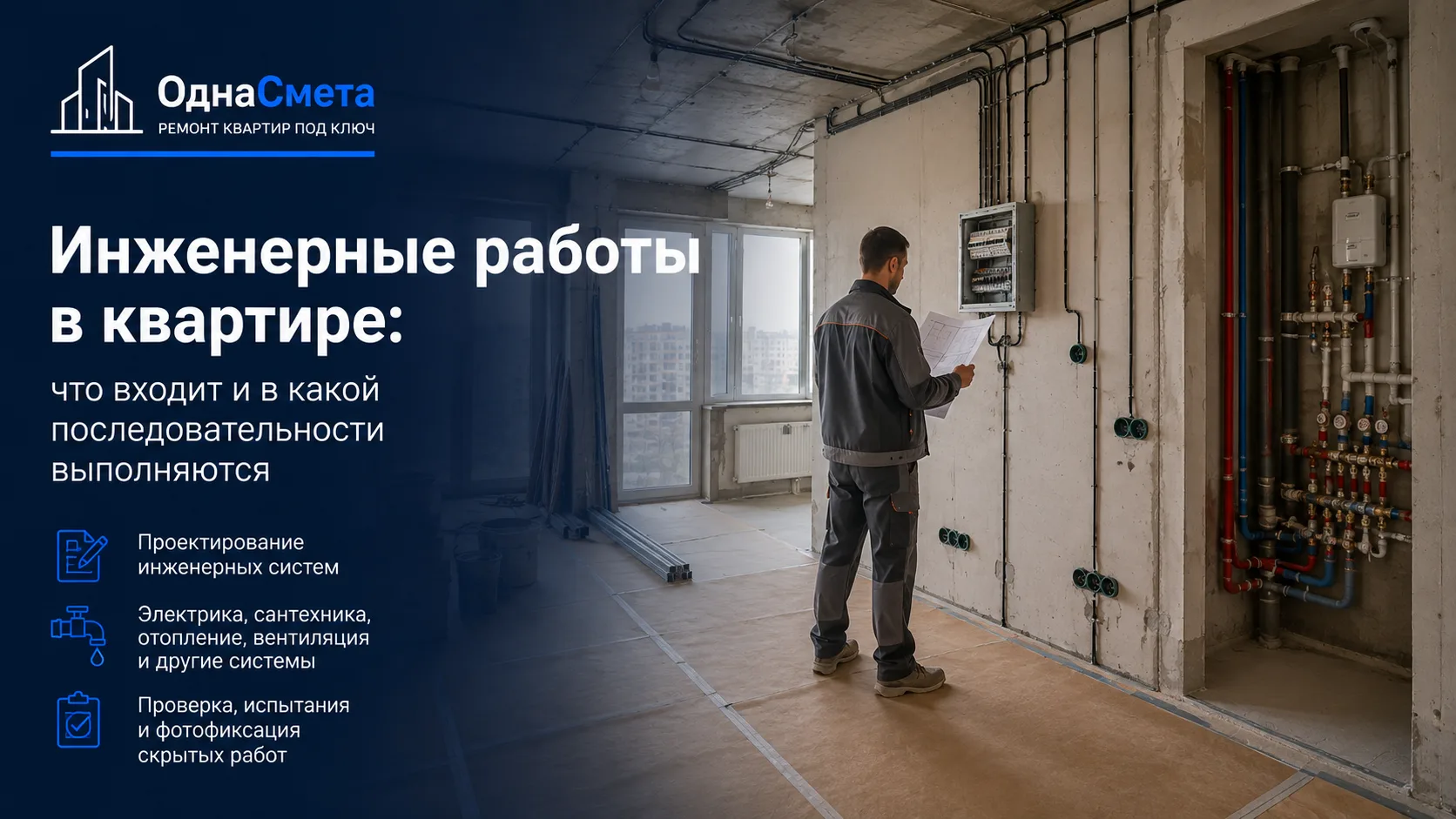 Инженерные работы в квартире: что входит и в какой последовательности выполняются