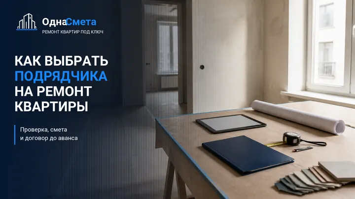 Обложка статьи «Как выбрать подрядчика для ремонта квартиры: проверка, смета и договор»
