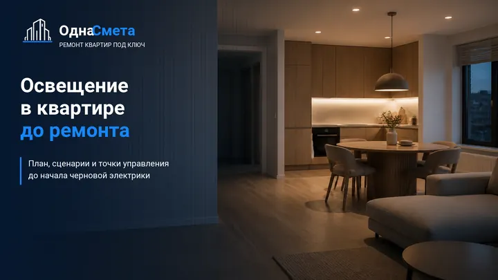 Обложка статьи «Освещение в квартире: как составить план и сценарии света до ремонта»