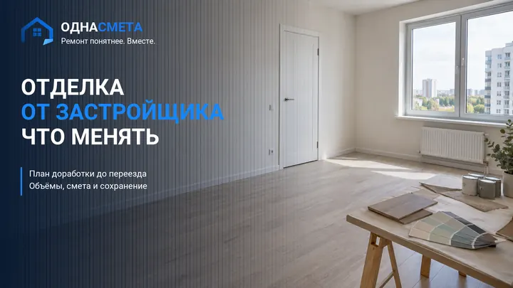 Обложка статьи «Ремонт квартиры с отделкой от застройщика: что менять»
