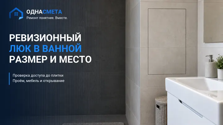 Обложка статьи «Ревизионный люк в ванной: как выбрать размер и место»