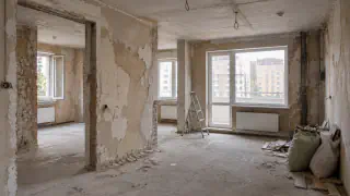 Помещение во время демонтажных работ