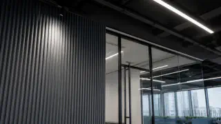 Стеклянные перегородки и акустические панели